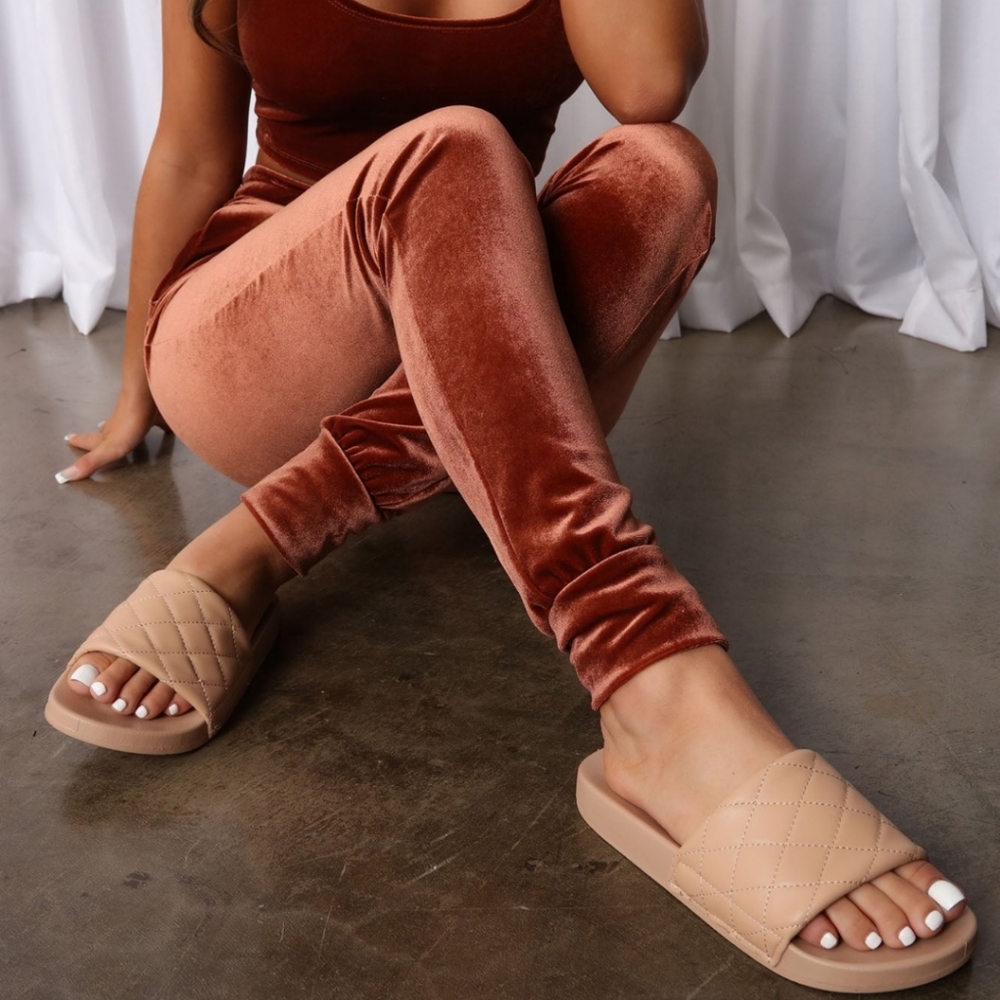 Always Trending Slides Blush Size 8 Fashion Nova